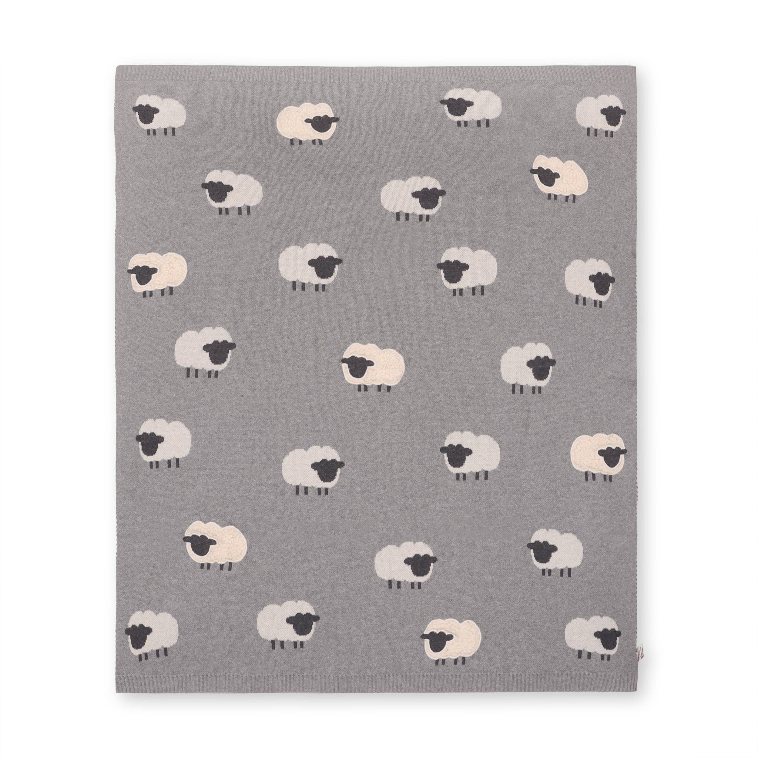 Organic Sweater Knit Blanket - Wooly Sheep