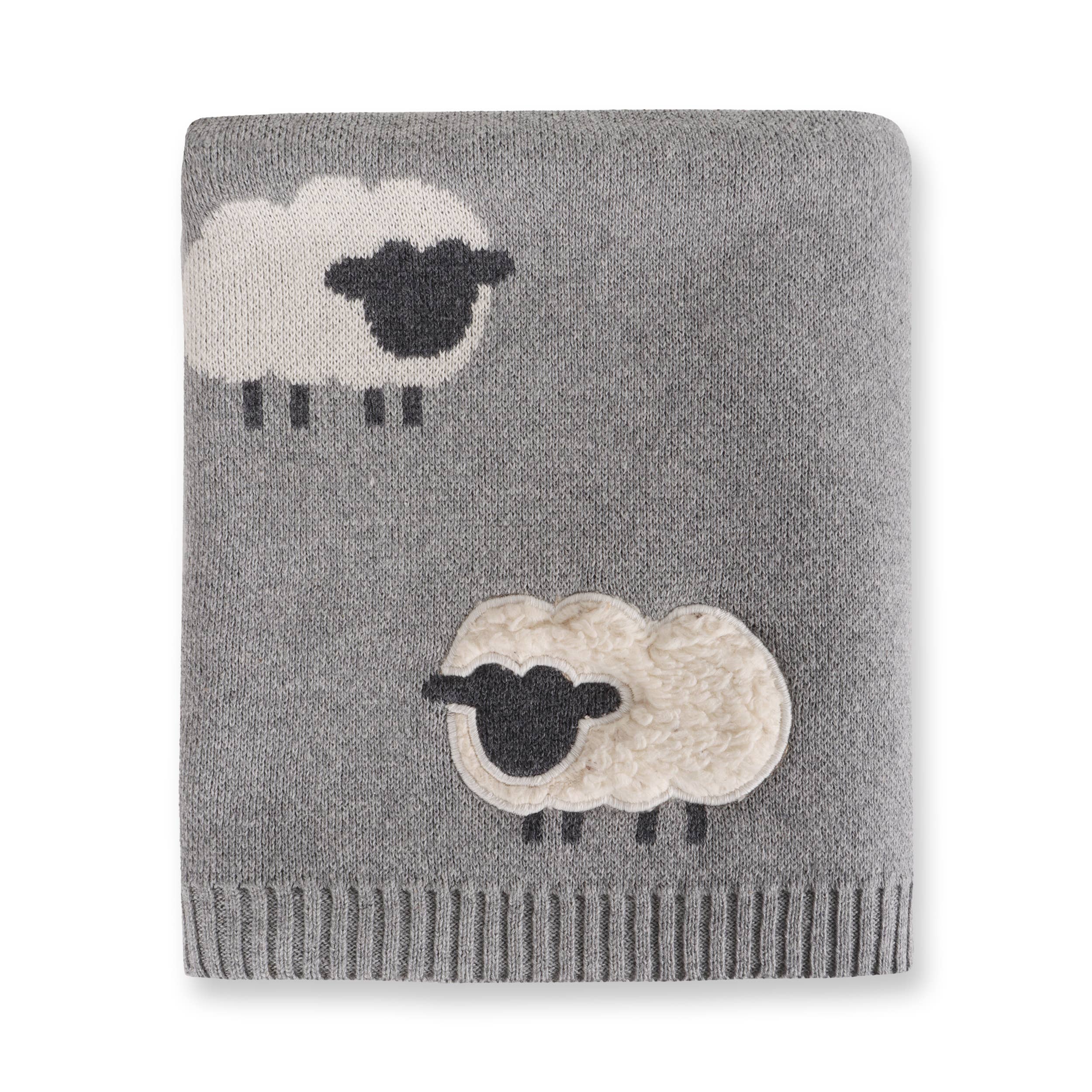 Organic Sweater Knit Blanket - Wooly Sheep