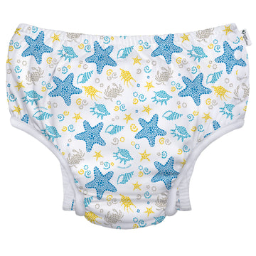 Snap Swim Diaper - White Seashells
