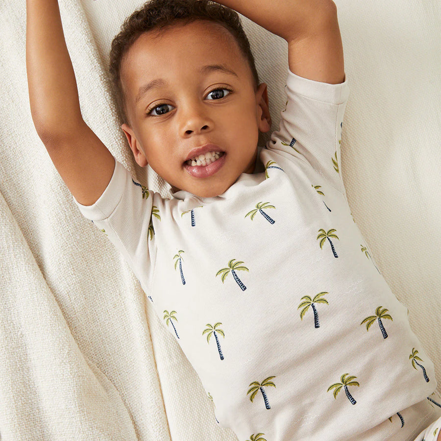 Palm Trees Short Pajama Set