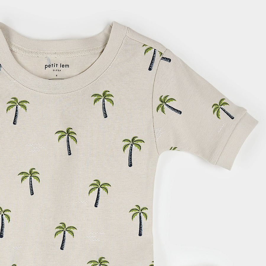 Palm Trees Short Pajama Set