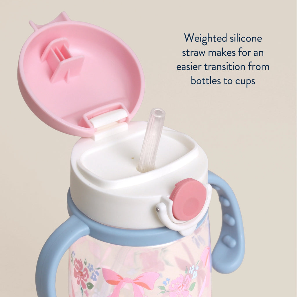 Itzy Sips™ Straw Cup - Ribbons and Roses