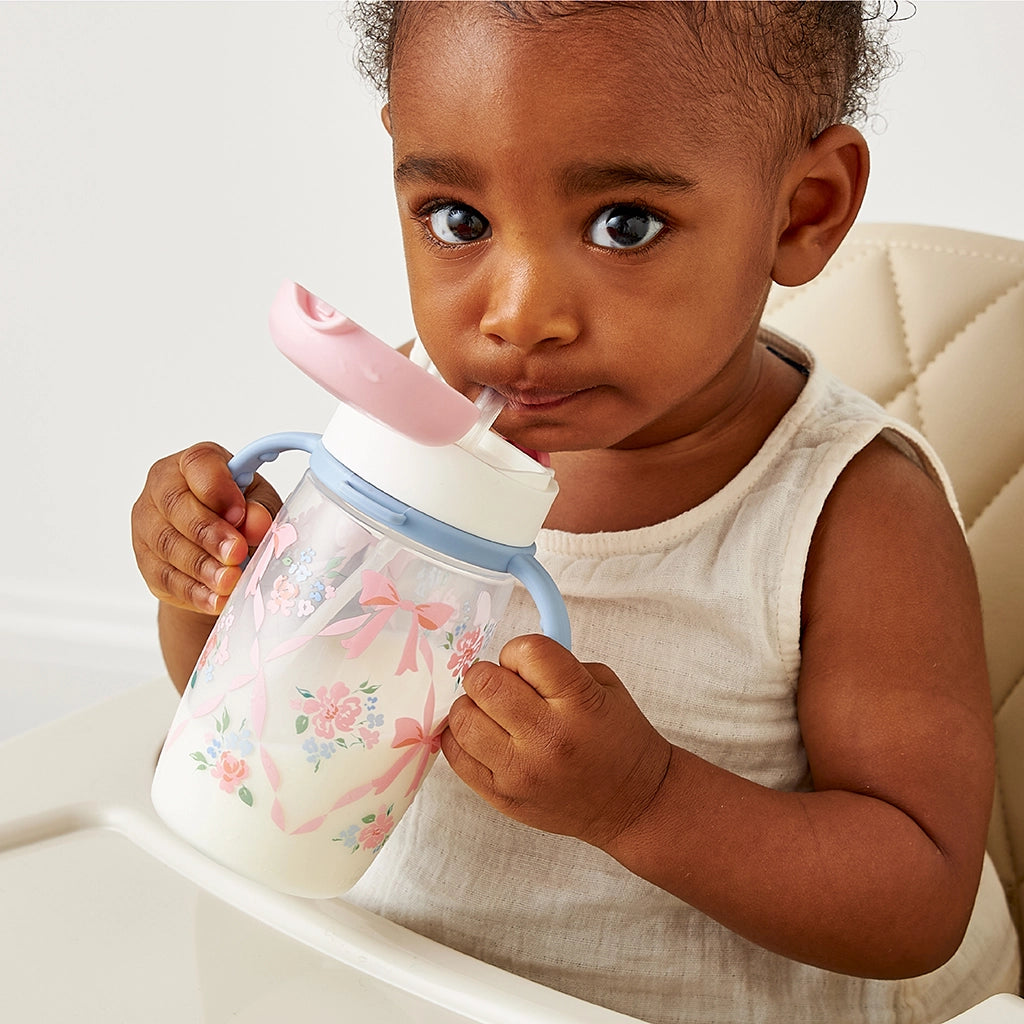 Itzy Sips™ Straw Cup - Ribbons and Roses