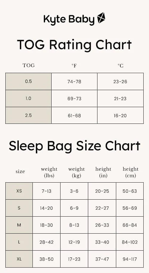 Ecru Roar Bamboo Sleep Bag - 1.0 TOG