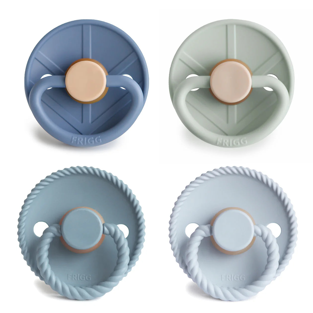 FRIGG Natural Rubber Pacifier 4-Pack: 0-6 Months