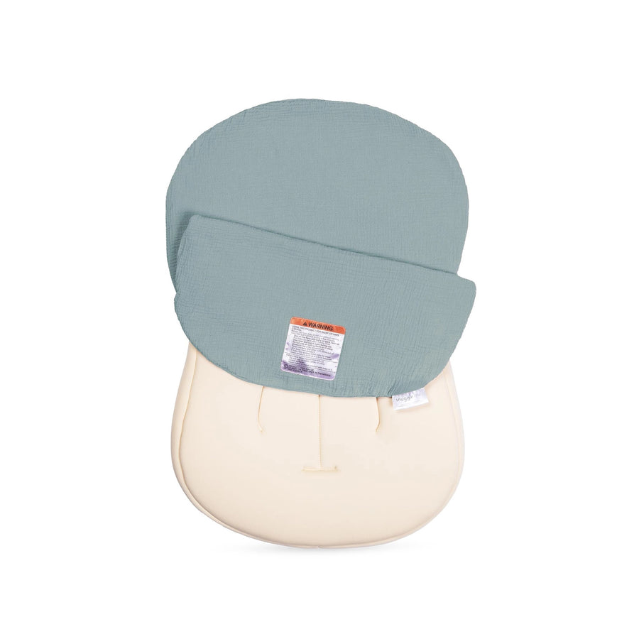 Organic Muslin Lounger Curve Cover - Slate
