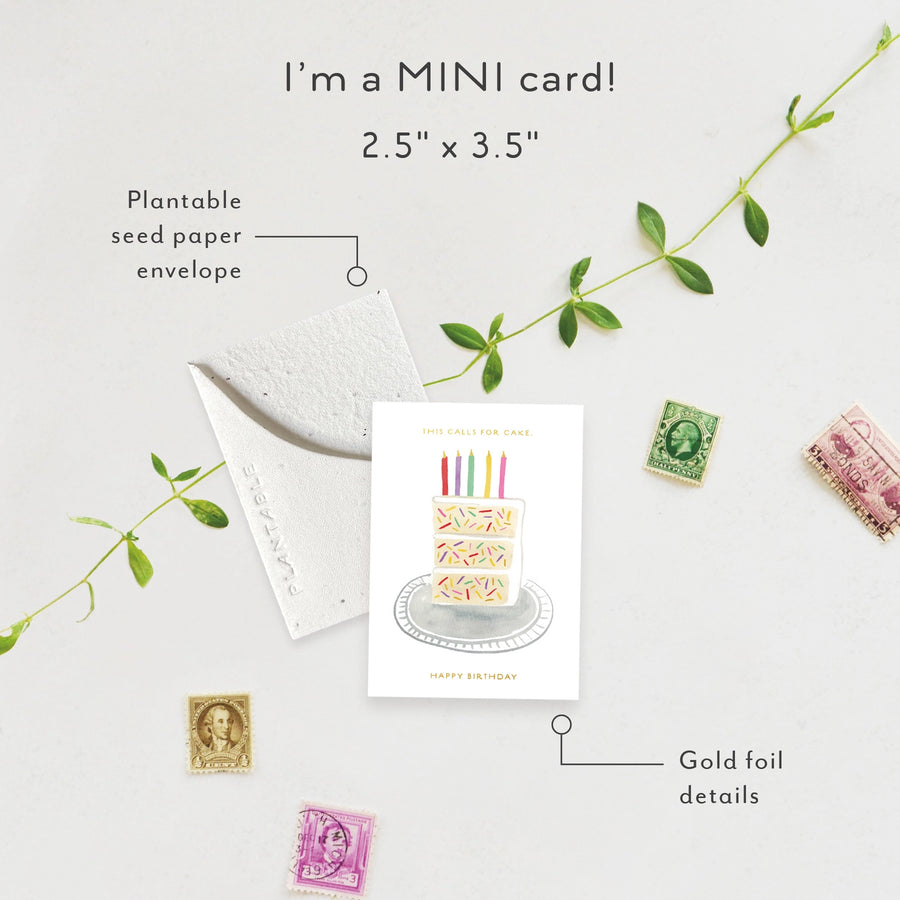 Birthday Slice Mini Greeting Card