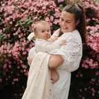 Organic Cotton Muslin Swaddle - Smiley Face