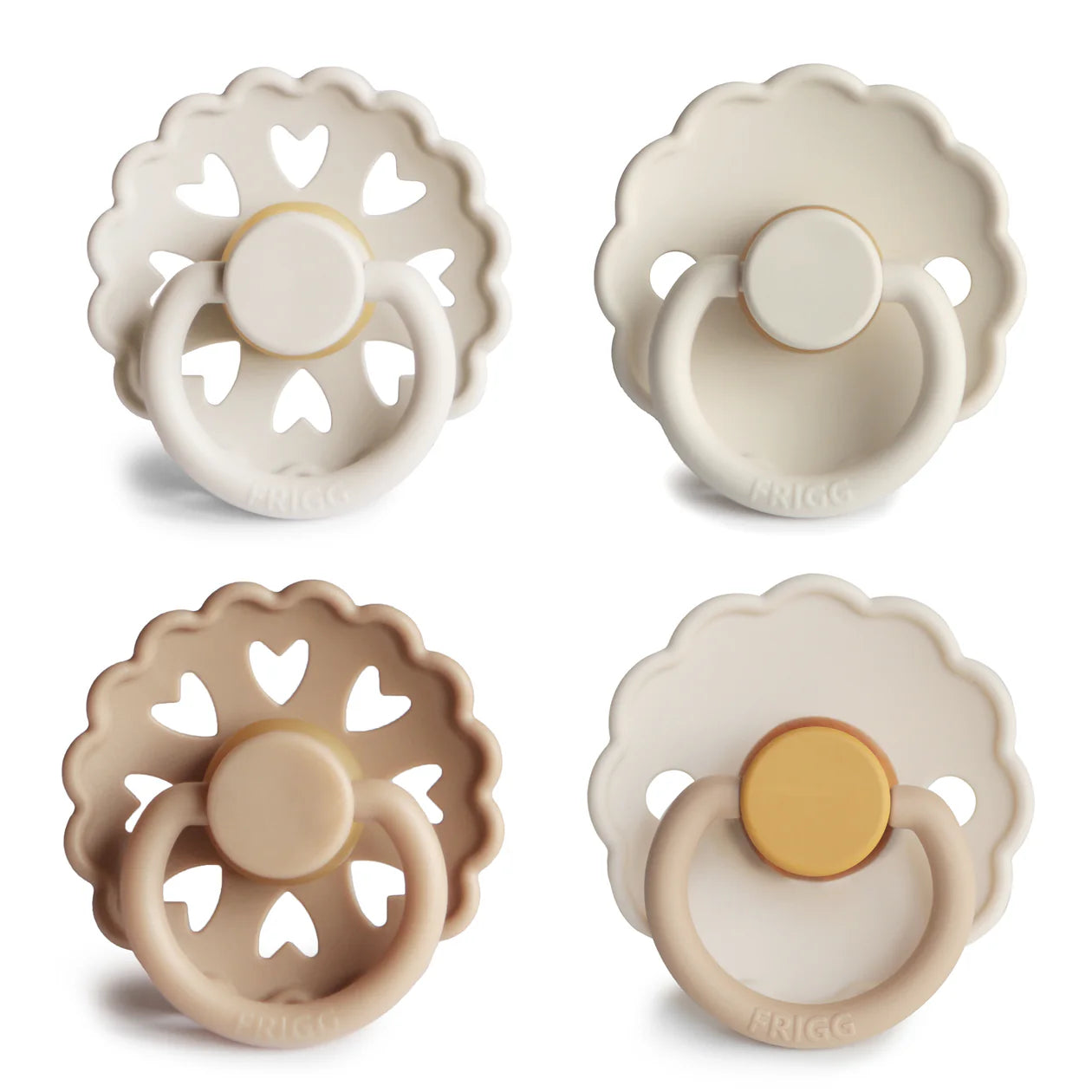 FRIGG Natural Rubber Pacifier 4-Pack: 0-6 Months