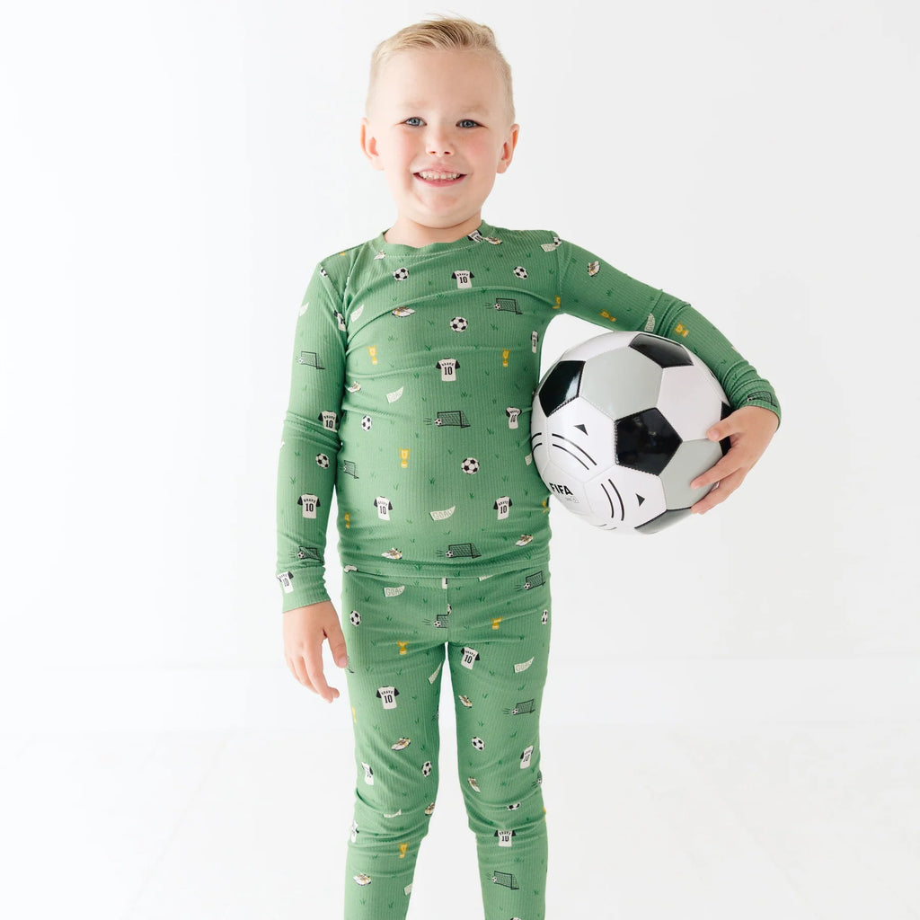Soccer Ribbed Two-Piece Set