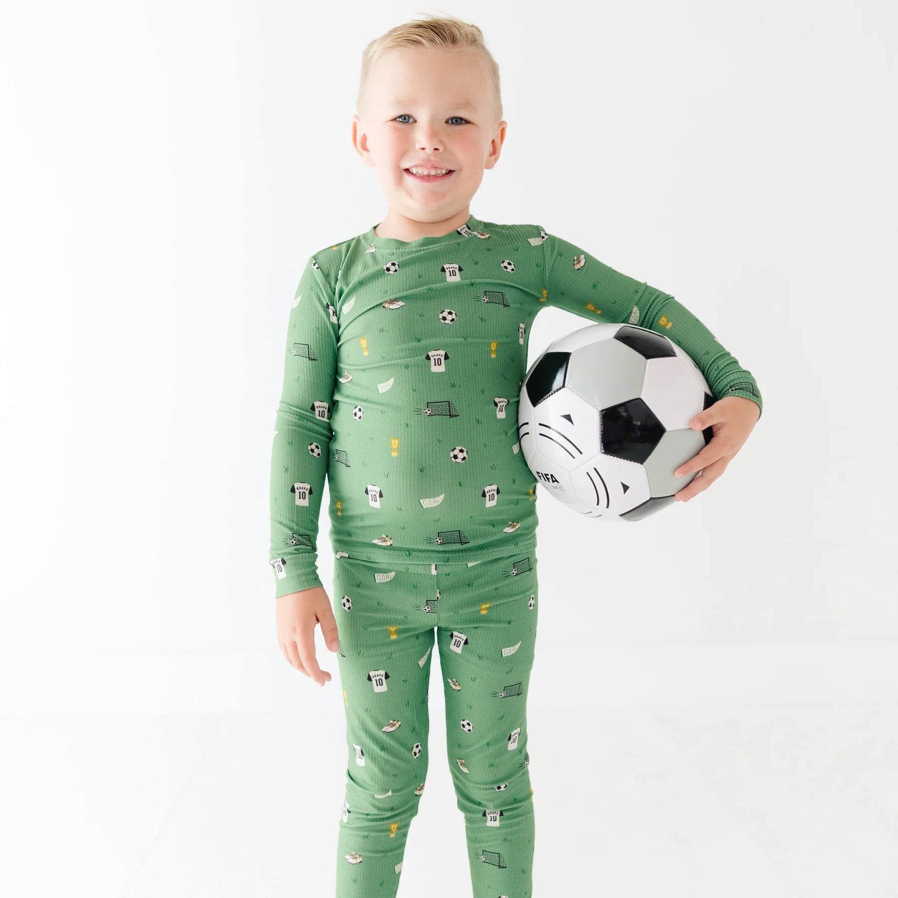 Soccer Ribbed Two-Piece Set
