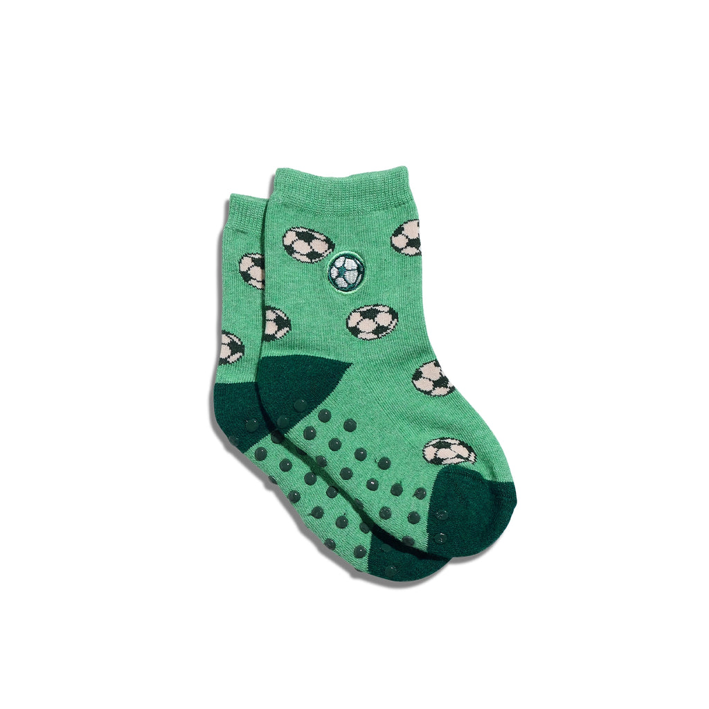 Socks That Support Sports - Green Soccer Balls
