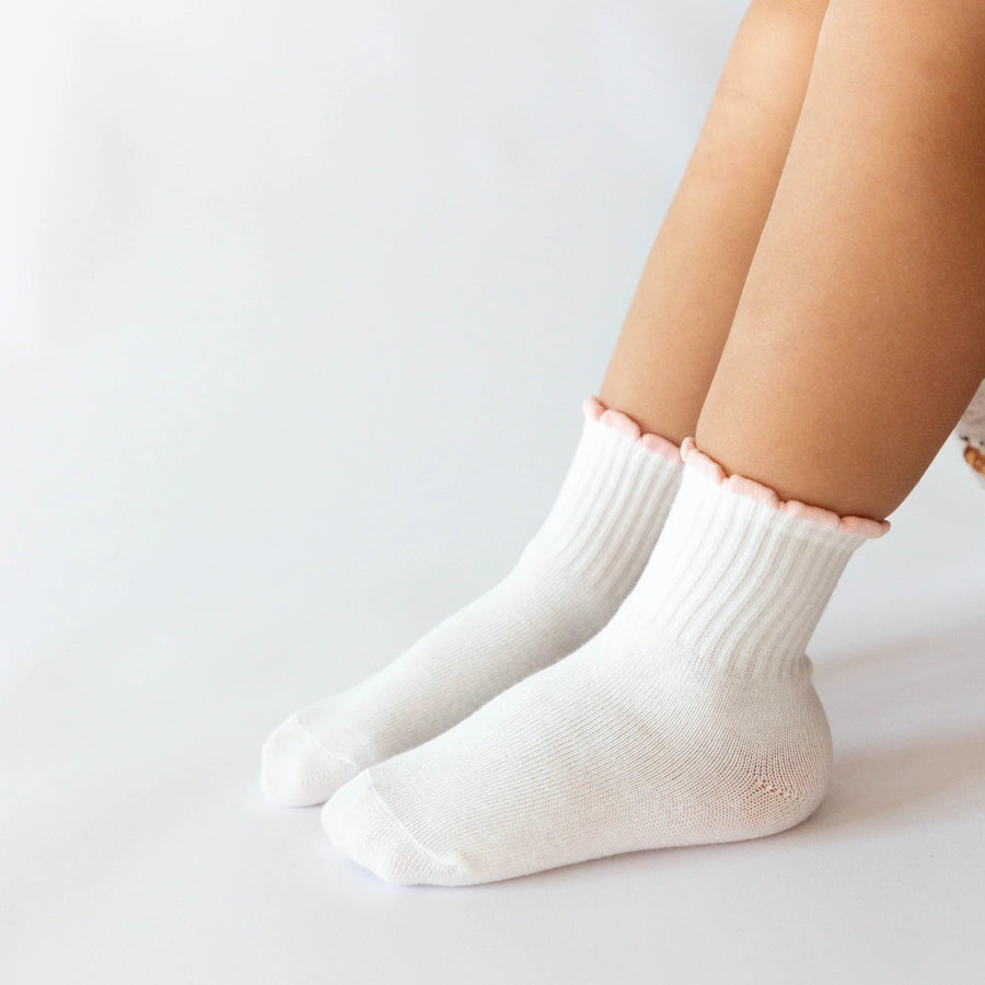 Pink Daisies & Lemons Ruffle Socks 3-Pack