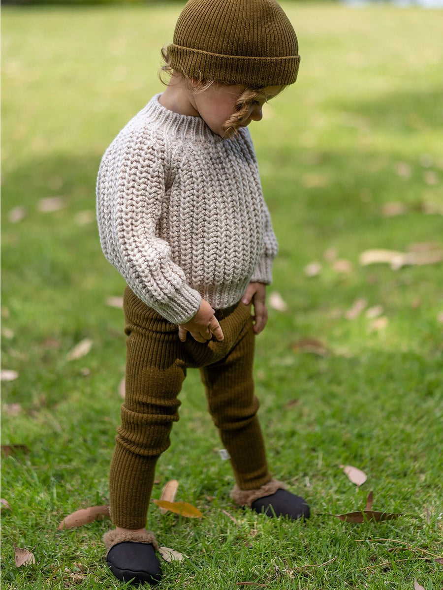 Spice Lambskin Booties