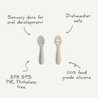 First Feeding Baby Spoons (2 Pack) - Rose & Soft Lilac