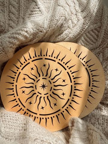 Wooden Star Rain Disk - 8”