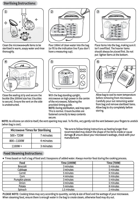 Multipurpose Steamer & Steriliser Bag