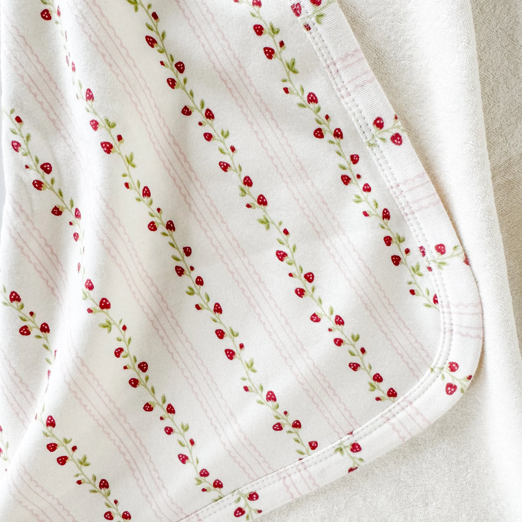 Organic Hooded Towel - Strawberry