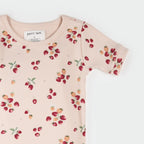 Strawberries Ribbed Pajama Set