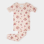 Strawberries Ribbed Pajama Set
