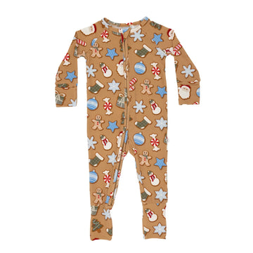 Sugar Cookies Ribbed Zip Romper