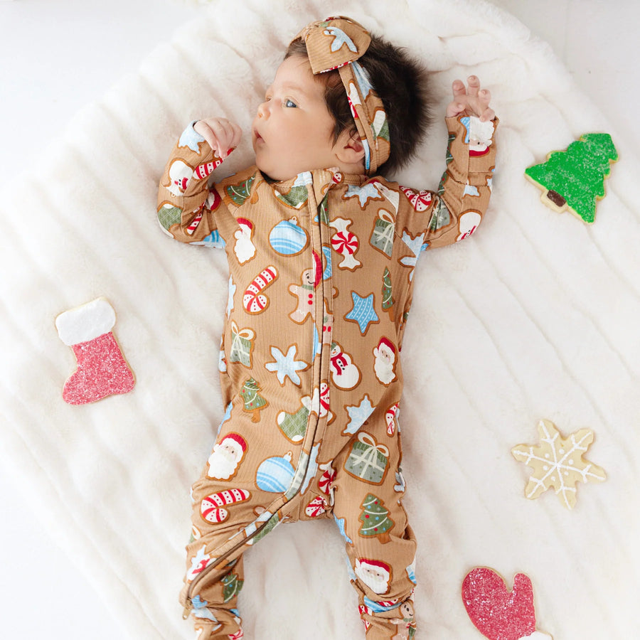 Sugar Cookies Ribbed Zip Romper