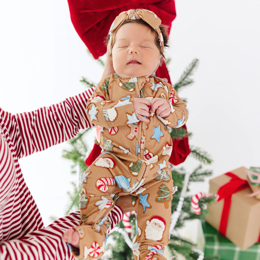 Sugar Cookies Ribbed Zip Romper