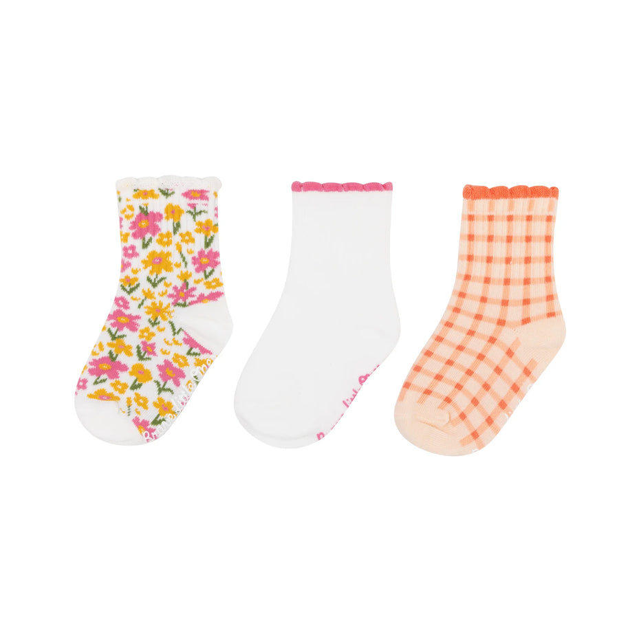 Summer Blooms & Gingham Socks 3-Pack
