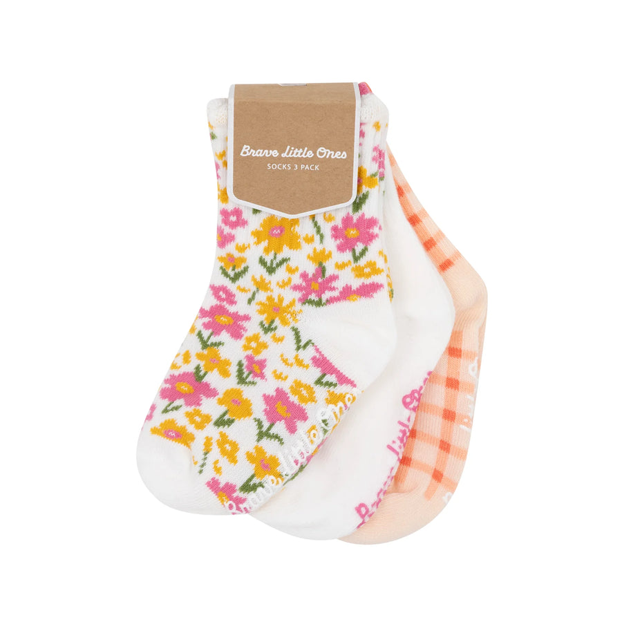 Summer Blooms & Gingham Socks 3-Pack