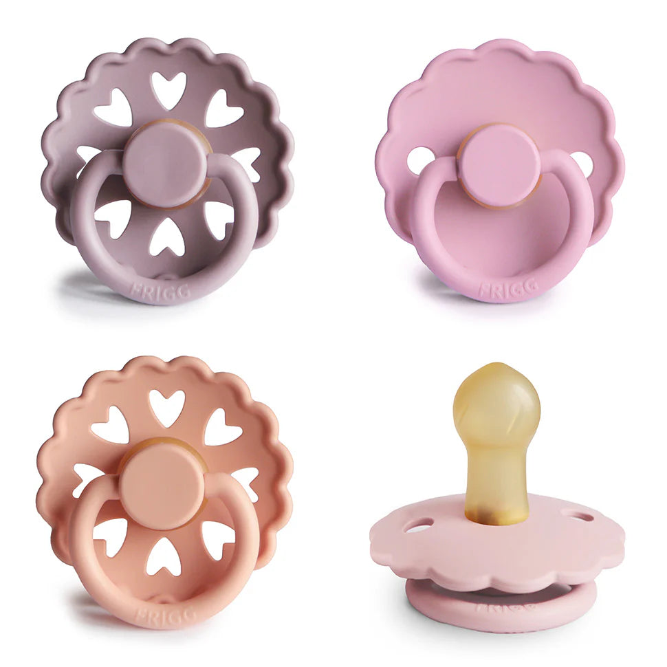 FRIGG Natural Rubber Pacifier 4-Pack: 6-18 Months