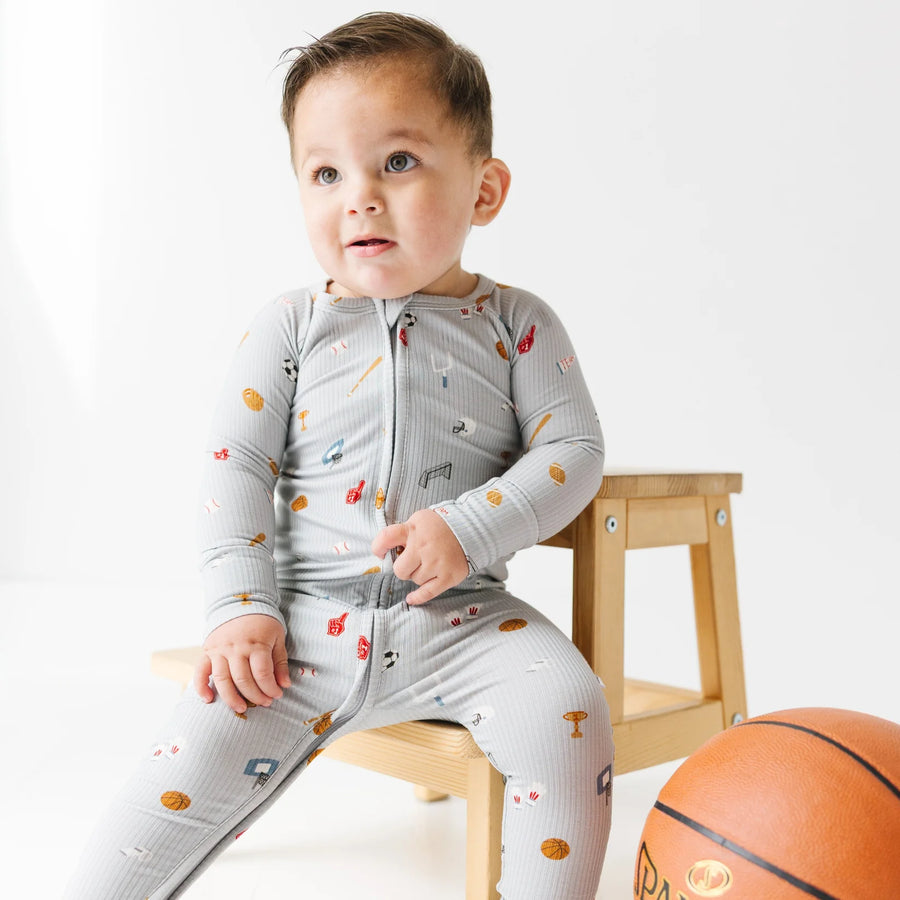 Sports Zone Ribbed Zip Romper