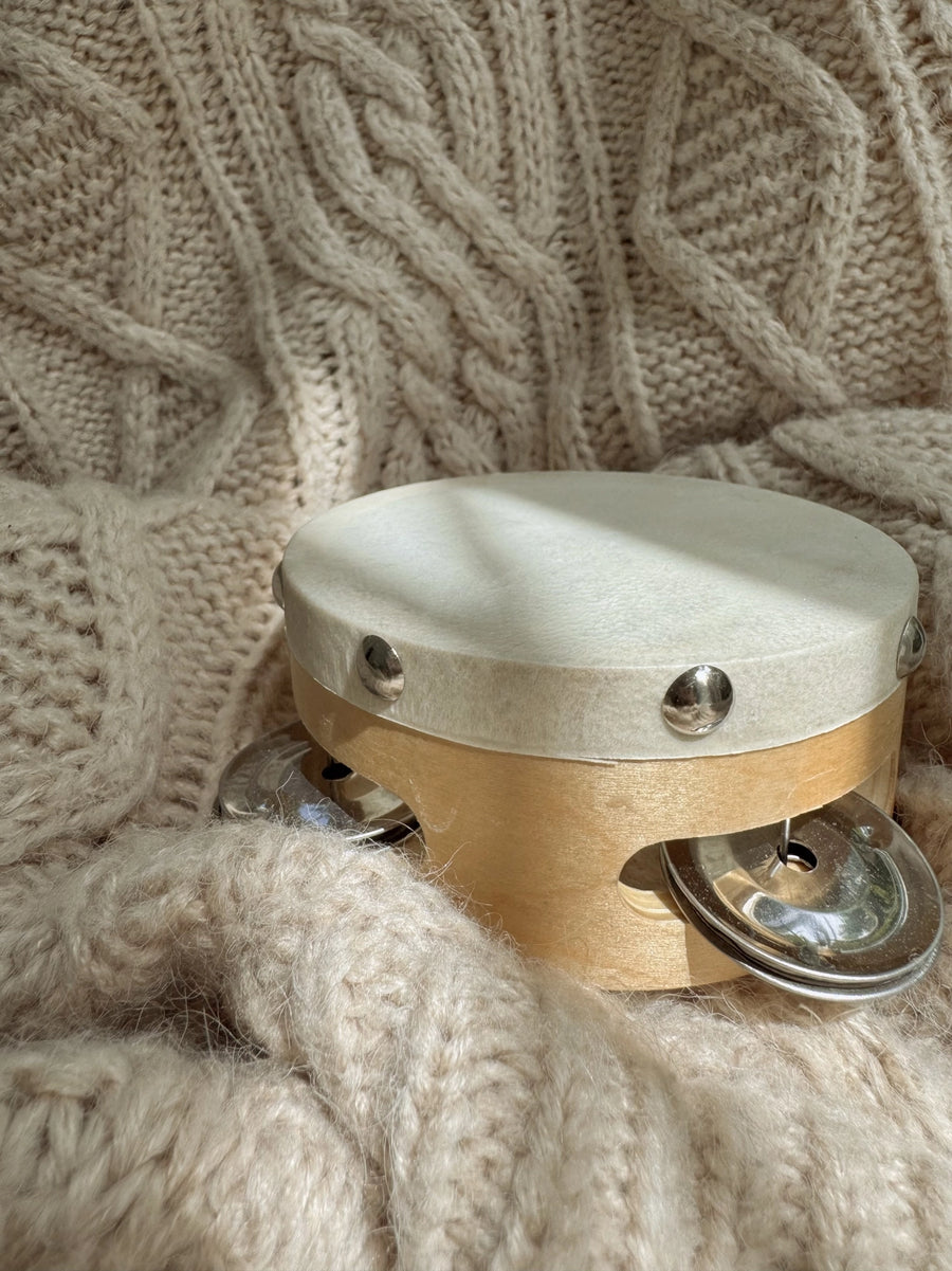 Wooden Tambourine with Goat Skin Drum