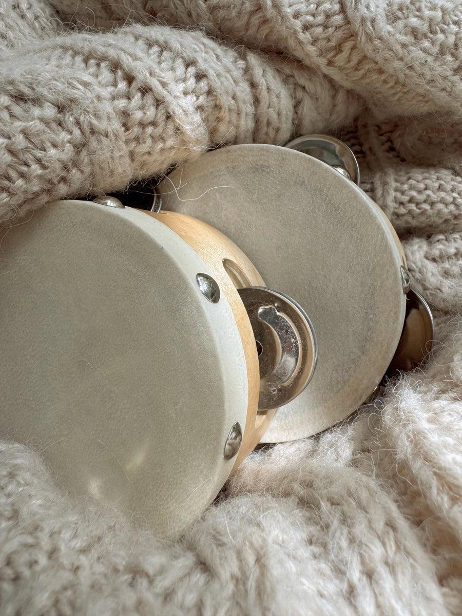 Wooden Tambourine with Goat Skin Drum