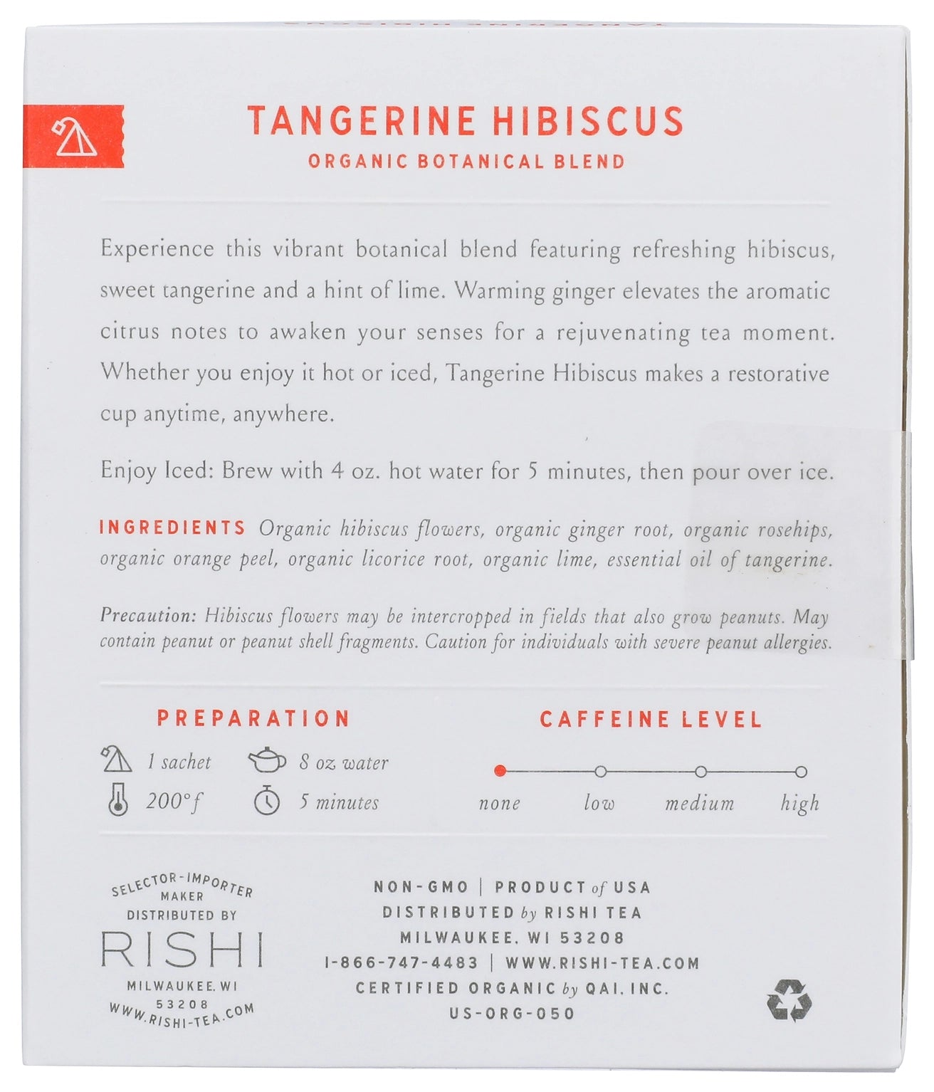 Tangerine Hibiscus Organic Herbal Tea