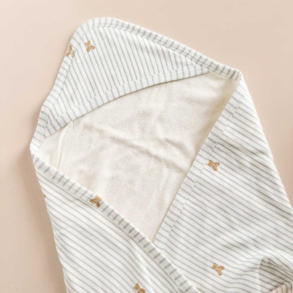 Organic Hooded Towel - Teddy Bear
