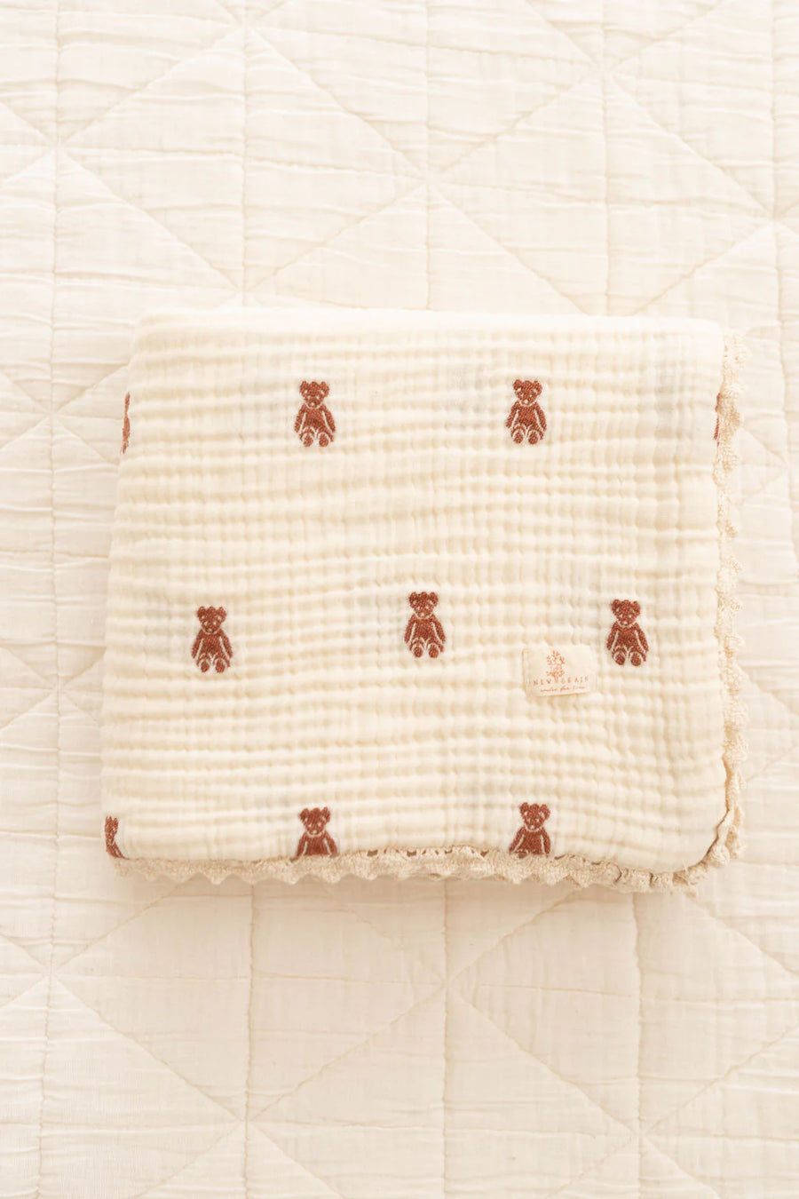 Layered Gauze Blanket - Teddy