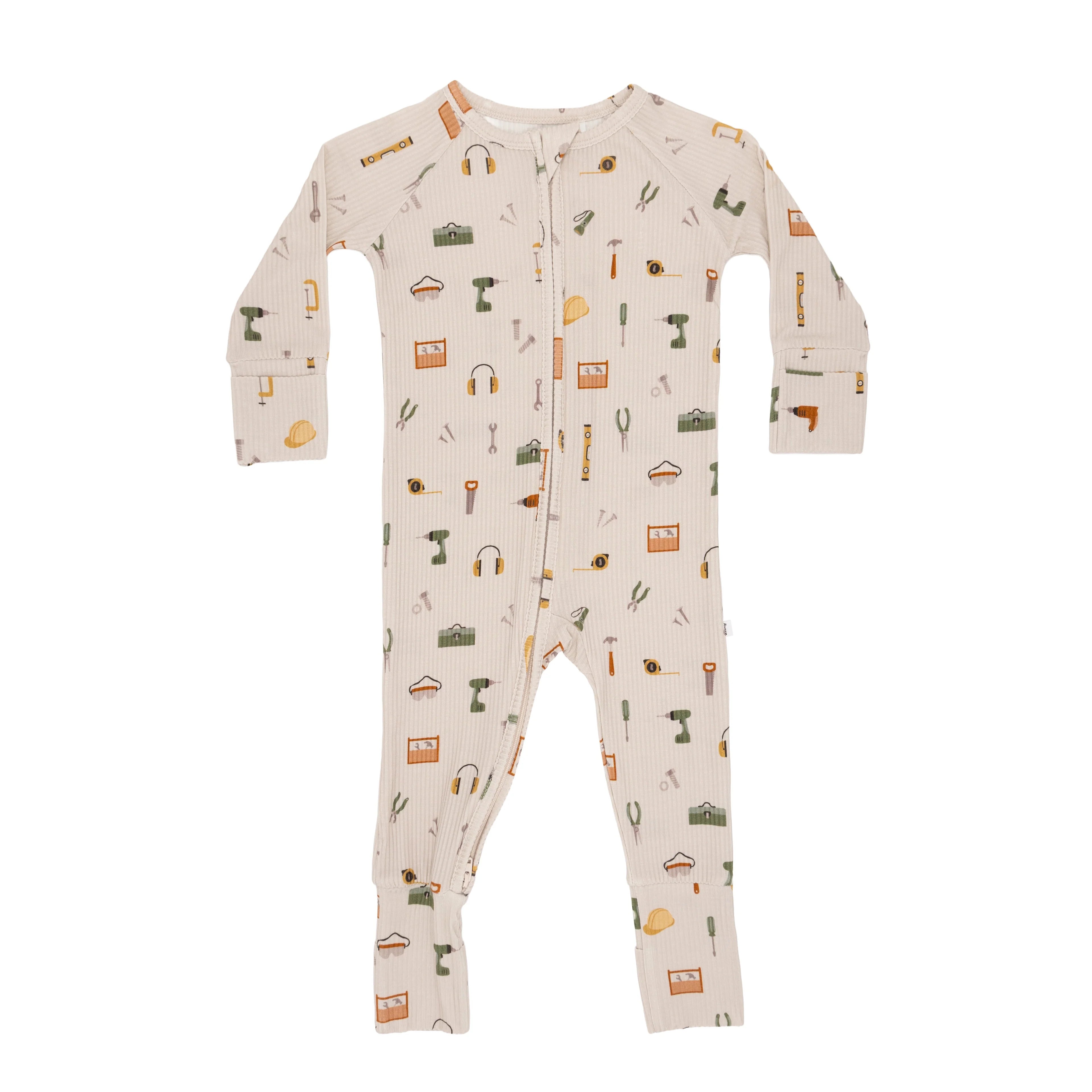 Tool Time Ribbed Zip Romper
