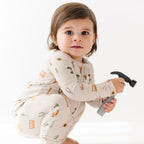 Tool Time Ribbed Zip Romper