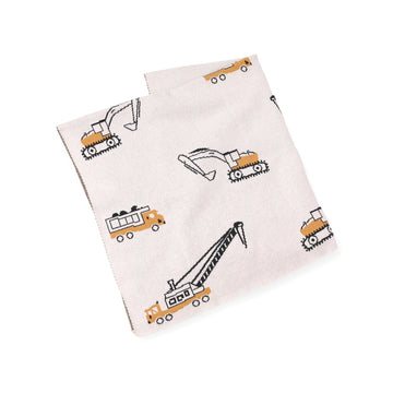 Organic Sweater Knit Blanket - Trucks