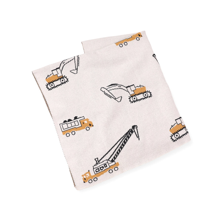 Organic Sweater Knit Blanket - Trucks