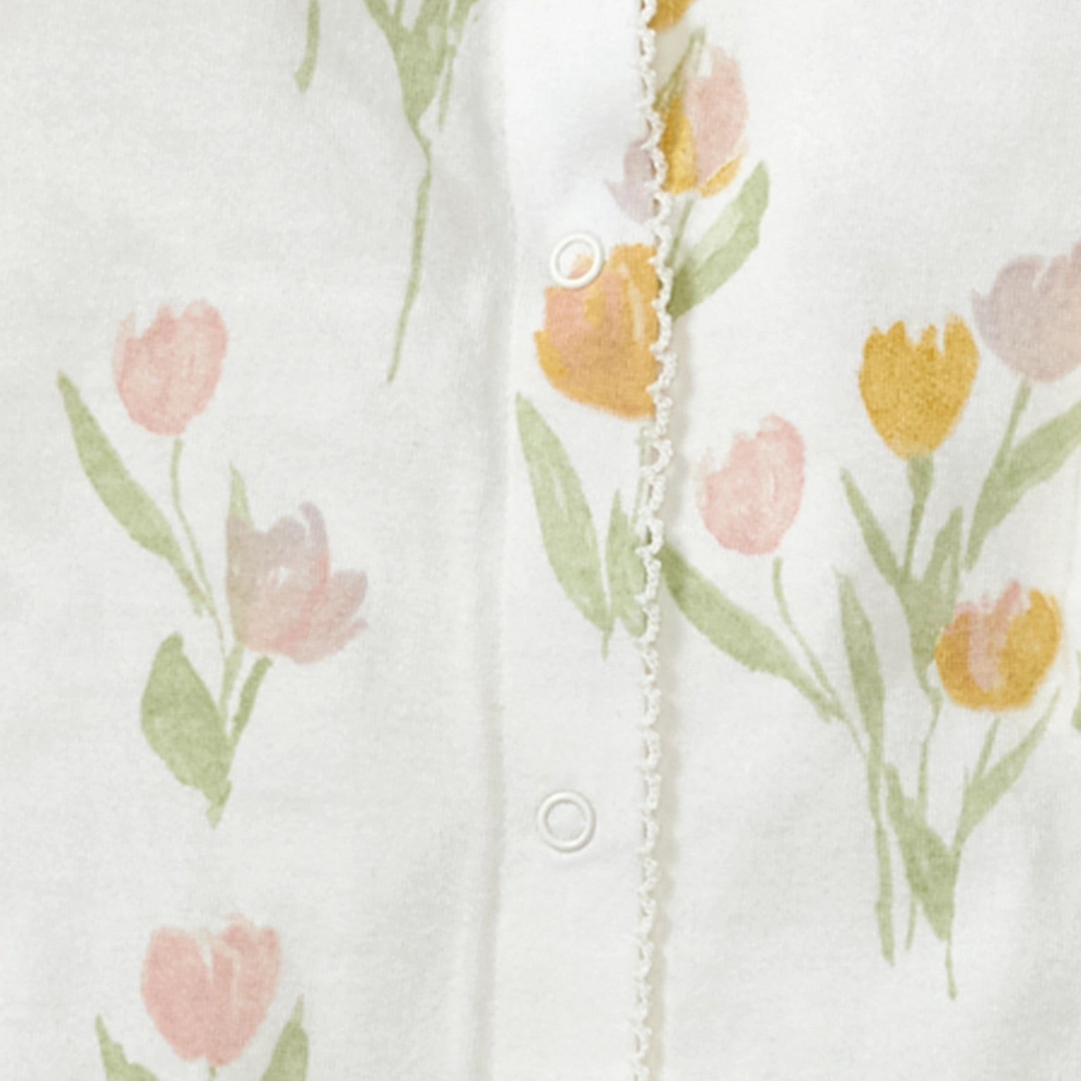 Organic Footie and Hat Set- Tulip Fields