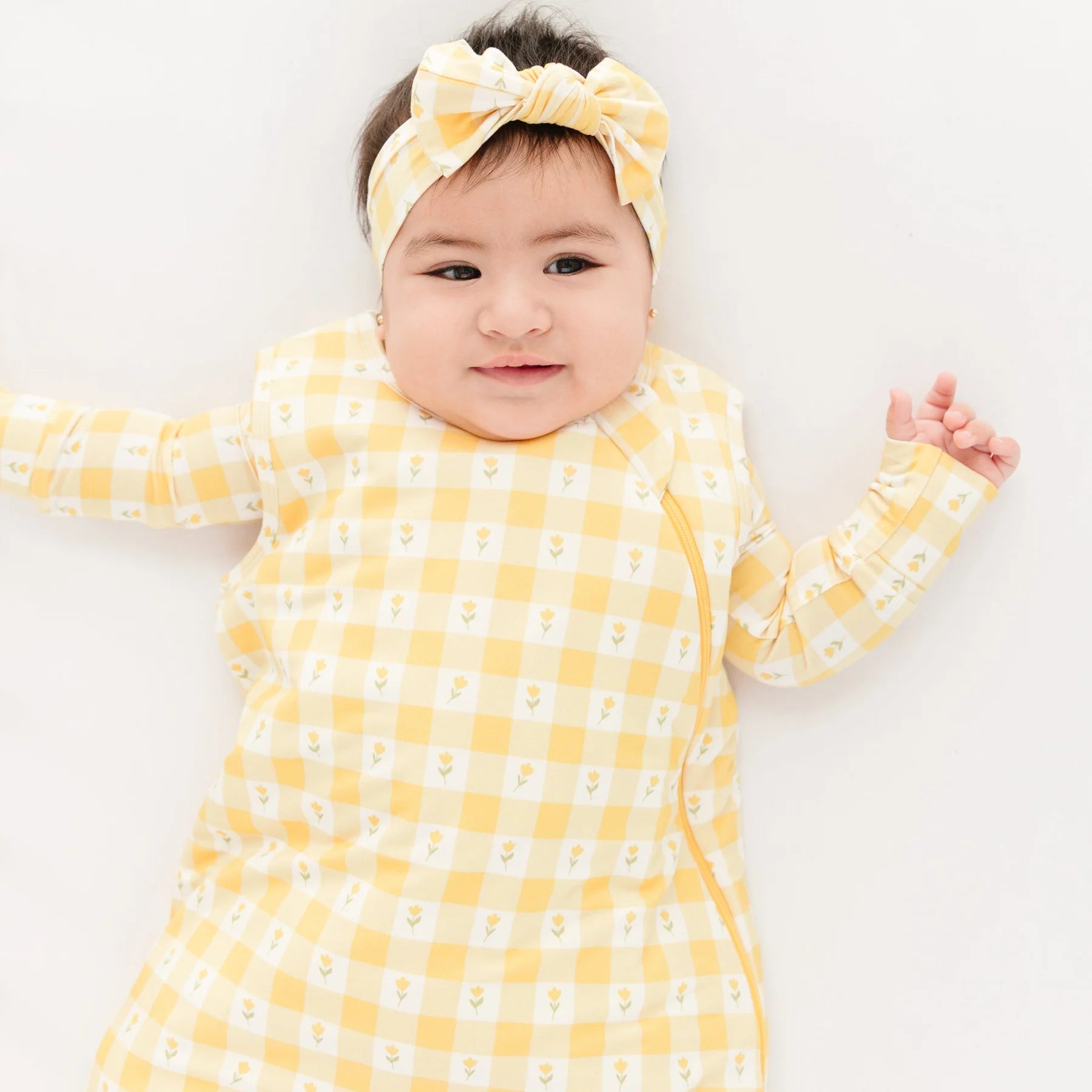 Yellow Tulip Gingham Sleep Sack (1.0 TOG)