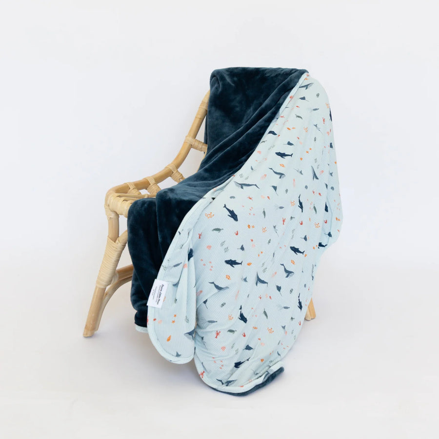 Under the Sea Ribbed Toddler Blanket