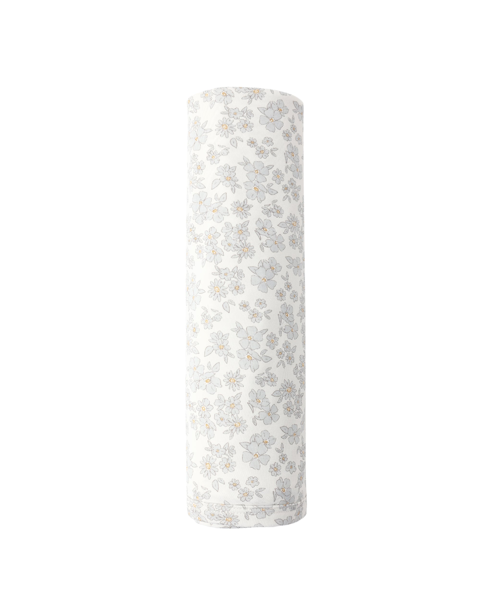 Blue Floral Bamboo Swaddle