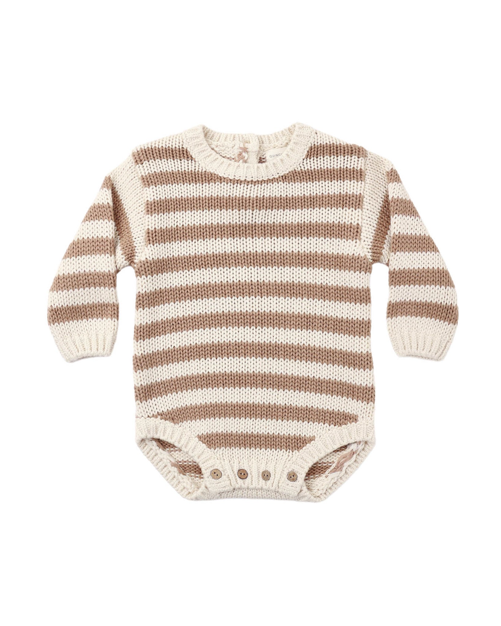 Almond Stripe Rex Romper