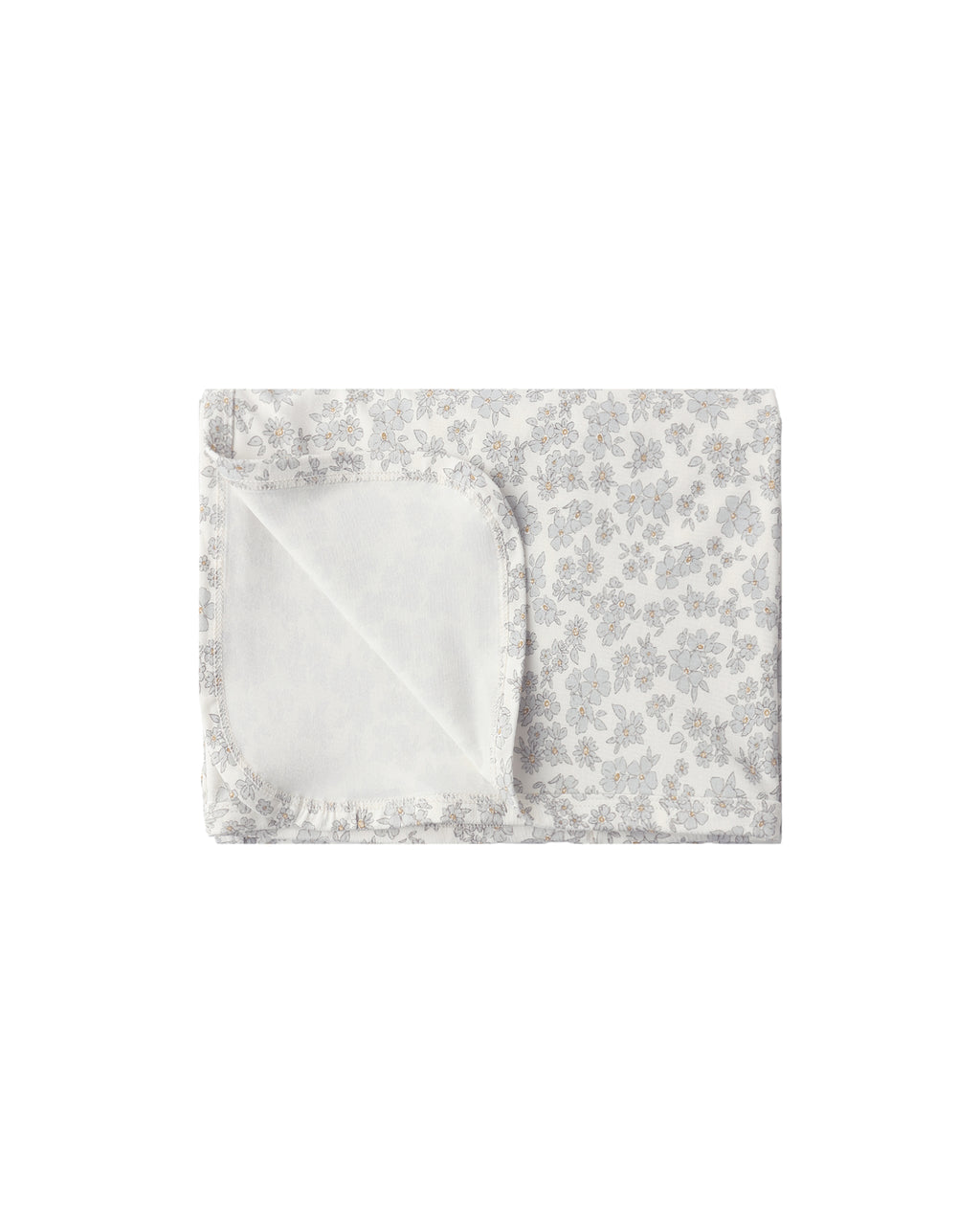 Blue Floral Bamboo Swaddle
