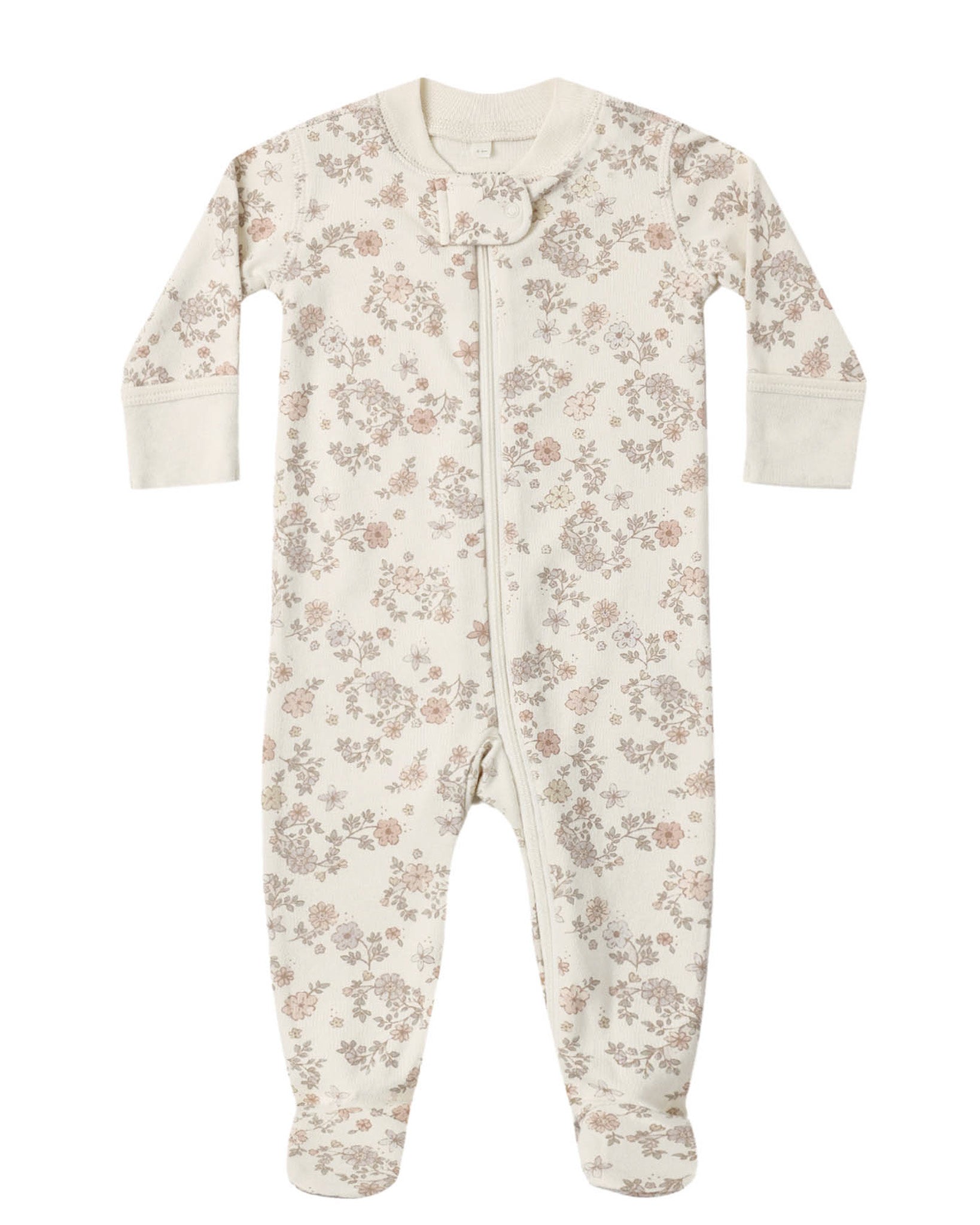 Floral Vine Long Sleeve Zipper Sleeper