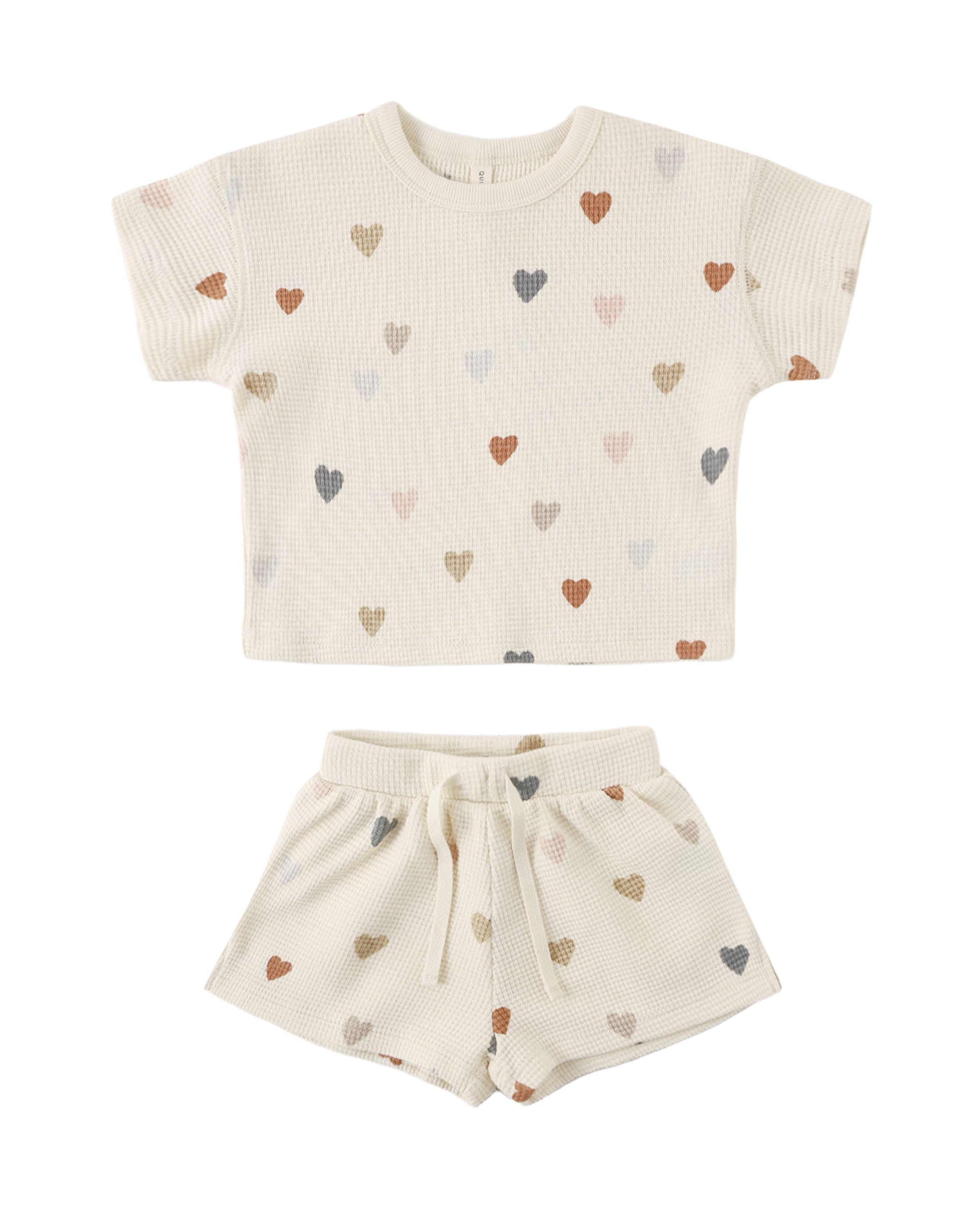 Confetti Hearts Waffle Tee & Short Set