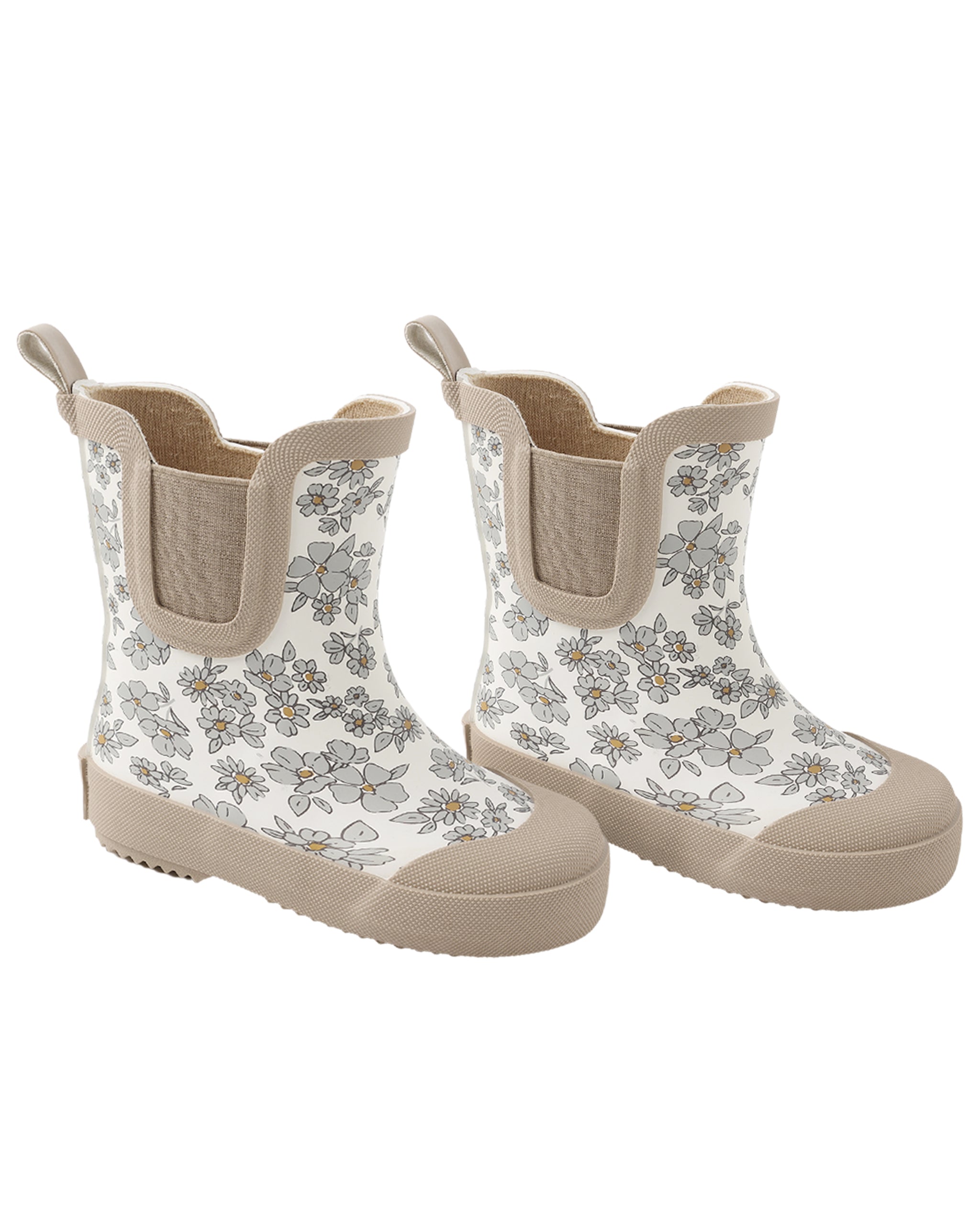 Blue Floral Rain Boots