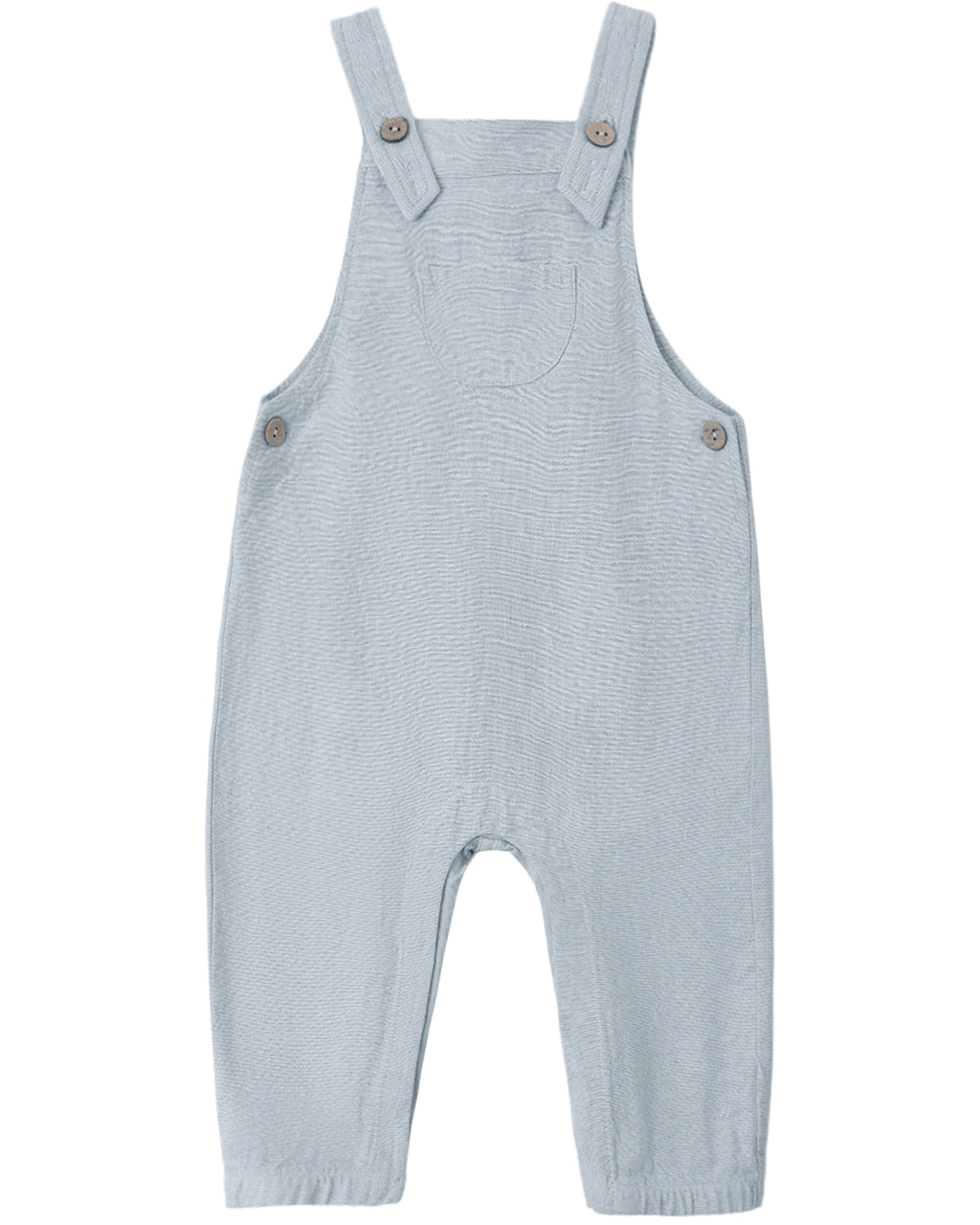 Heathered Light Blue Baby Overall